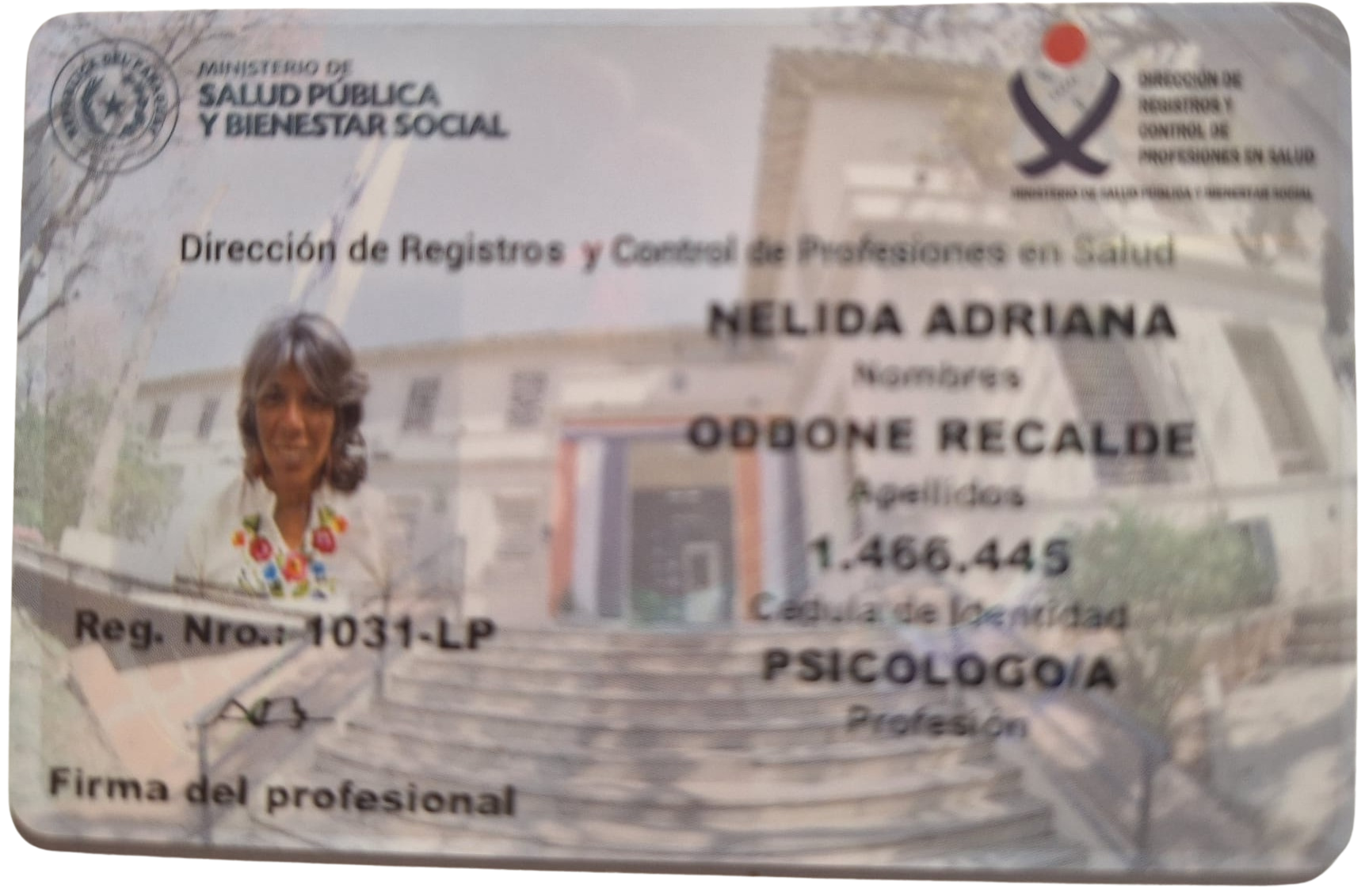 certificado Adriana de salud y bienestar social